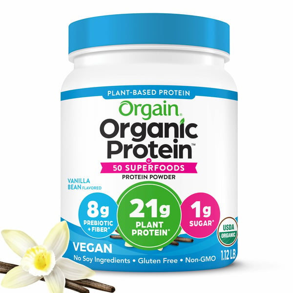 Protein & Meal Replacements Orgain Organic Vegan 21g Protein Powder + 50 Superfoods, Plant Based - Vanilla Bean hero