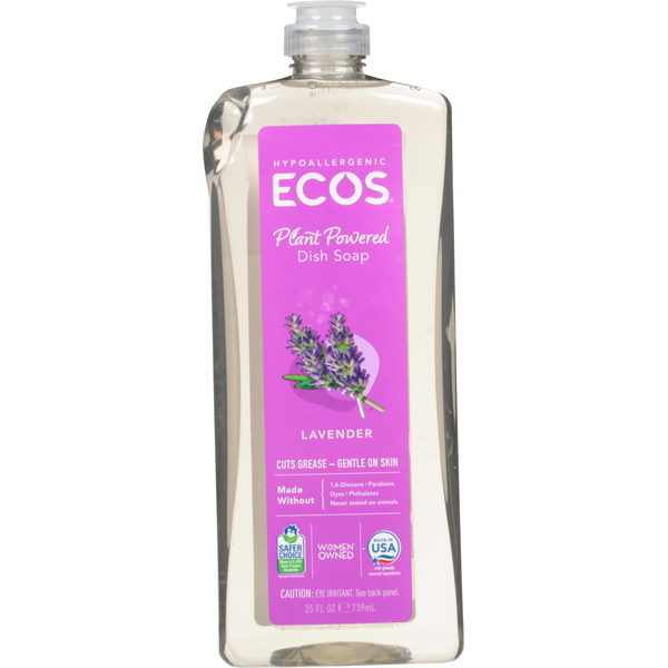 Dish Detergents Ecos Dish Soap, Lavender, Hypoallergenic, Plant Powered hero