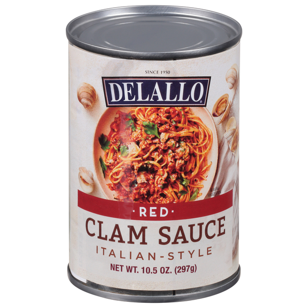 Pasta Sauce DeLallo Clam Sauce, Red, Italian-Style hero