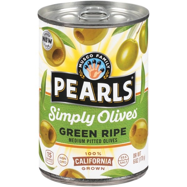 Pickled Goods & Olives Pearls Simply Olives Green Ripe Medium Pitted California Olives hero