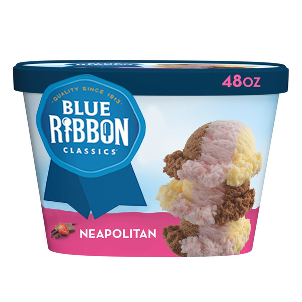 Ice Cream & Ice Blue Ribbon Classics Neapolitan Frozen Dessert hero