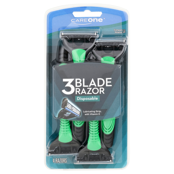 Shave Needs CareOne Men's 3-Blade Disposable Razor hero