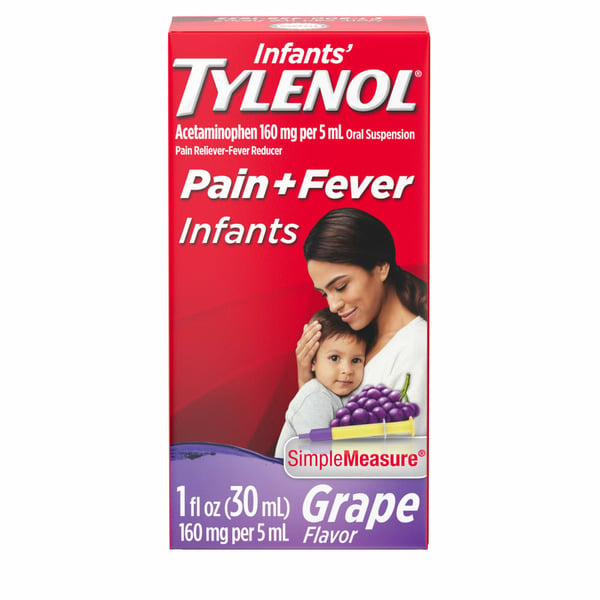 Cough, Cold & Flu TYLENOL Infants' Acetaminophen Liquid Medicine, Grape hero