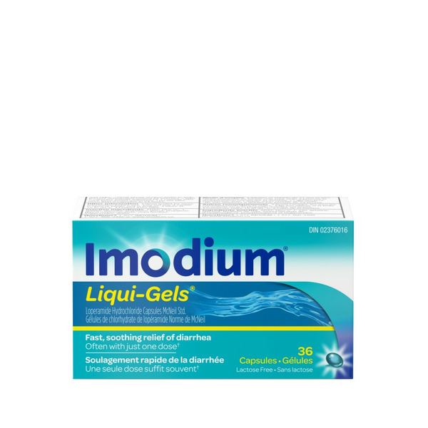 Digestive Health IMODIUM Diarrhea Relief Loperamide Hydrochloride Liqui-Gel Capsules hero