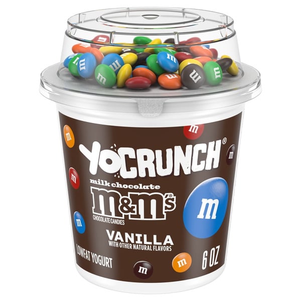 Yogurt YoCrunch Vanilla Lowfat Yogurt with M&M's hero