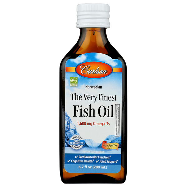 Dietary Supplements Carlson The Very Finest Fish Oil, Just Peachie Flavor hero