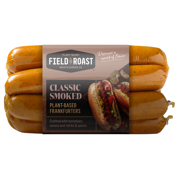 Hot Dogs, Bacon & Sausage Field Roast Vegetarian Frankfurters hero