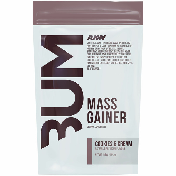 Whey Protein Raw Sport Mass Gainer Cookies & Cream Powder hero