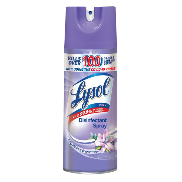 Cleaning Products Lysol Disinfectant, Sanitizing and Antibacterial Spray, Early Morning Breeze hero