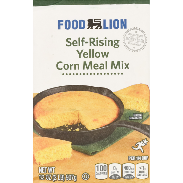 Baking Ingredients Food Lion Corn Meal Mix, Yellow, Self-Rising hero