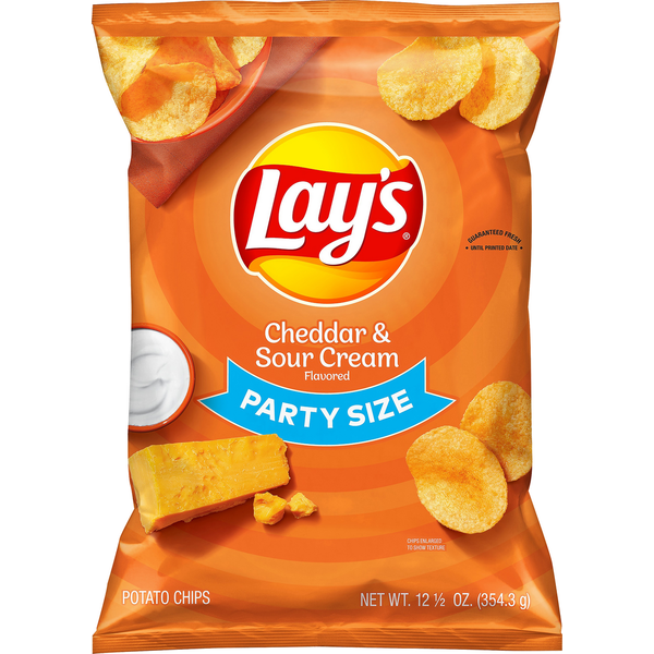 Chips & Pretzels Lay's Cheddar & Sour Cream Potato Chips hero