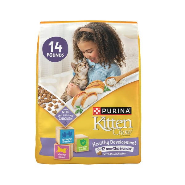 Cat Food Purina Kitten Food Healthy Development with Real Chicken Dry Kitten Food hero