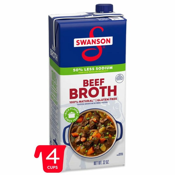 Soup, Broth & Bouillon Swanson's Low Salt Beef Broth hero