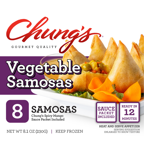 Asian Foods Chung's Samosas, Vegetable hero