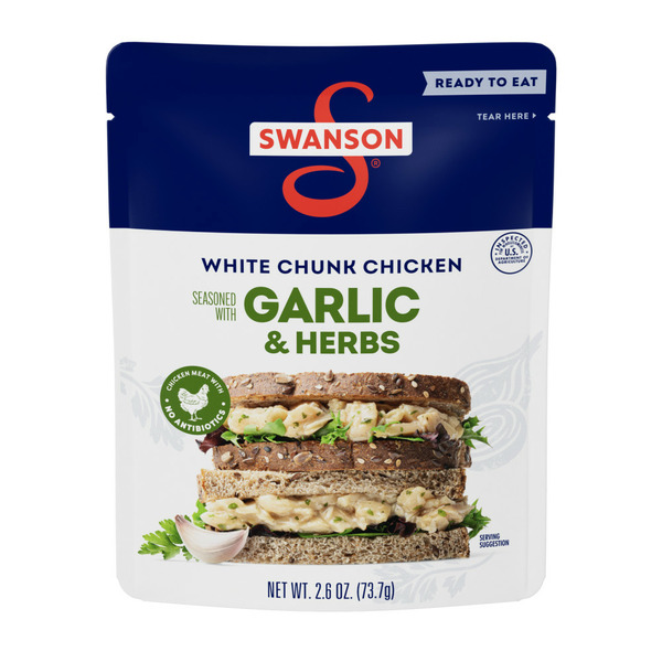 Canned Meat & Seafood Swanson's Garlic and Herbs White Chunk Fully Cooked Chicken hero