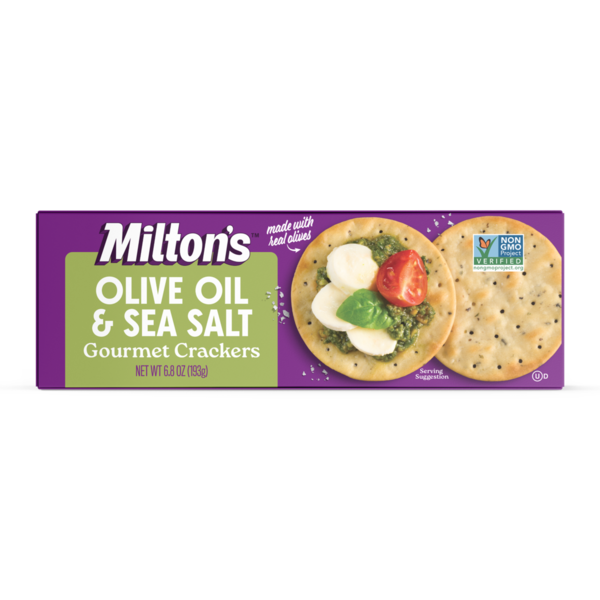 Crackers Milton's Gourmet Crackers, Olive Oil & Sea Salt hero