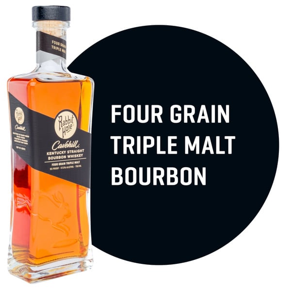 Bourbon Rabbit Hole Cavehill Four Grain Triple Malt Kentucky Straight Bourbon Whiskey hero