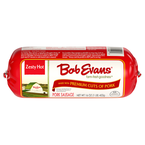 Hot Dogs, Bacon & Sausage Bob Evans Farms Zesty Hot Pork Sausage hero