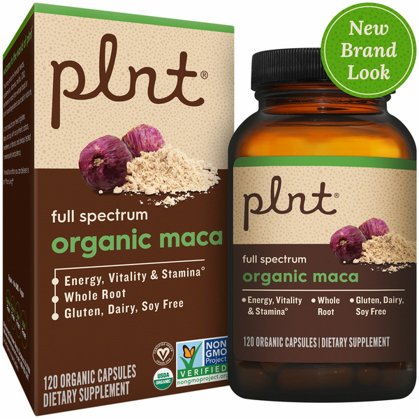 Plnt Unflavored Maca Dietary Supplement Capsules hero