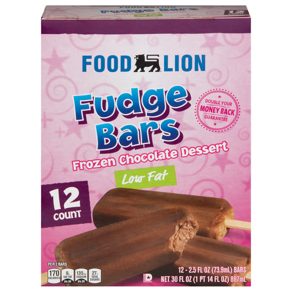 Ice Cream, Novelties & Ice Food Lion Low Fat Fudge Bars hero