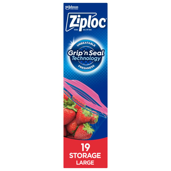 Food Storage Ziploc Storage Bags, with Stay Open Technology hero