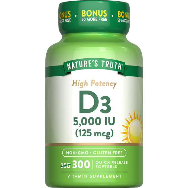 Vitamins & Supplements Nature's Truth Vitamin D Softgels hero