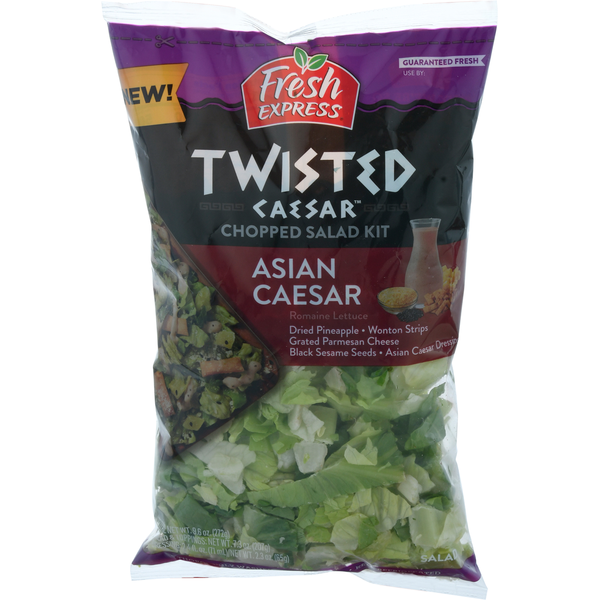 Packaged Produce & Salad Fresh Express Chopped Salad Kit, Asian Caesar hero