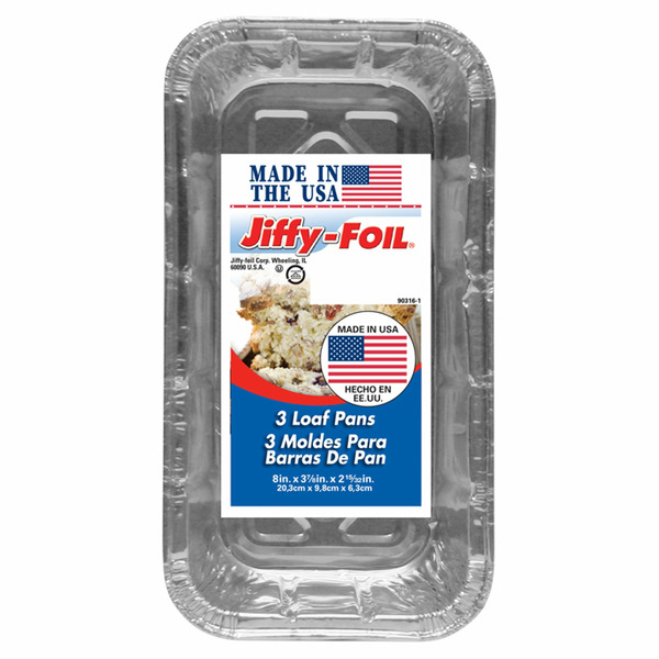 Kitchen Supplies Jiffy-foil Loaf Pans 3 Count hero