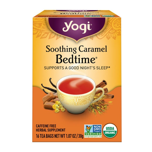 Tea (Loose, Bags and Pods) Yogi Tea Herbal Tea, Soothing Caramel Bedtime, Supports Sleep, Caffeine Free hero