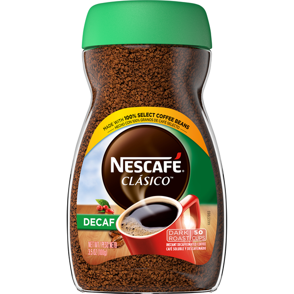 Coffee NESCAFÉ Coffee, Instant, Dark Roast, Decaffeinated hero