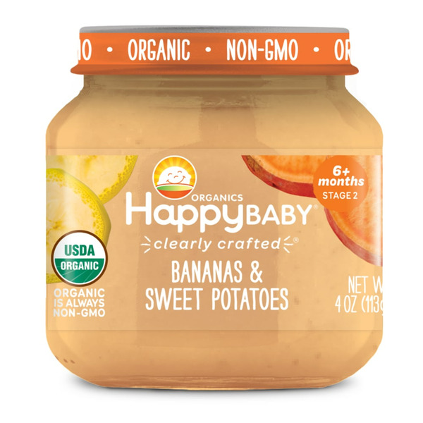 Baby Food & Formula Happy Baby Organics Clearly Crafted Stage 2 Bananas & Sweet Potatoes Jar hero