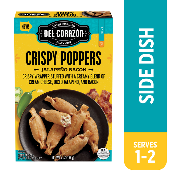 Del Corazón Crispy Poppers - Jalapeño Bacon hero