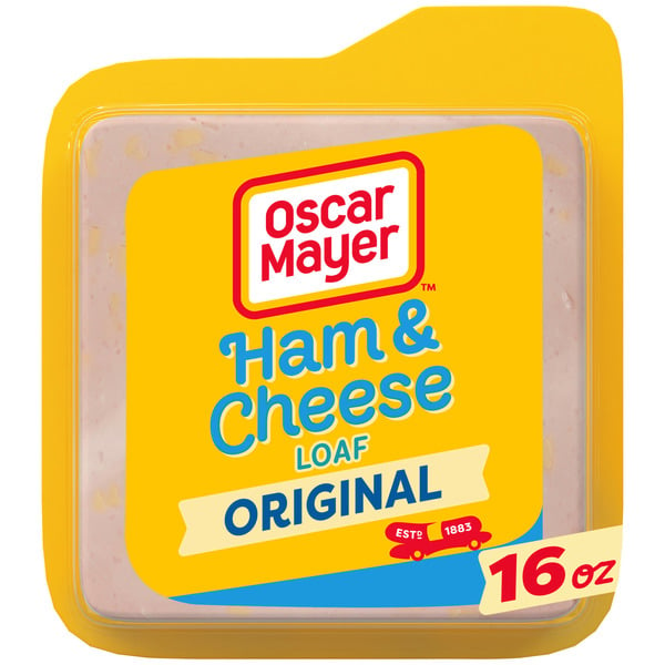 Lunch Meat Oscar Mayer Ham & Cheese Meat Loaf Deli Sandwich Lunch Meat with Real Kraft Cheese hero