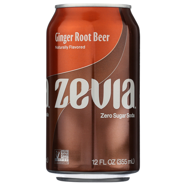 Soft Drinks Zevia Zero Sugar Ginger Root Beer  Soda hero