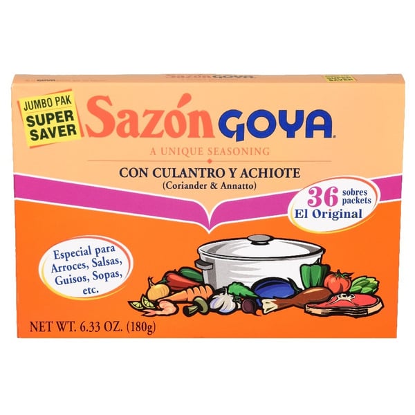 Spices & Seasoning Goya Sazón Seasoning, with Coriander & Annatto, Jumbo Pack hero