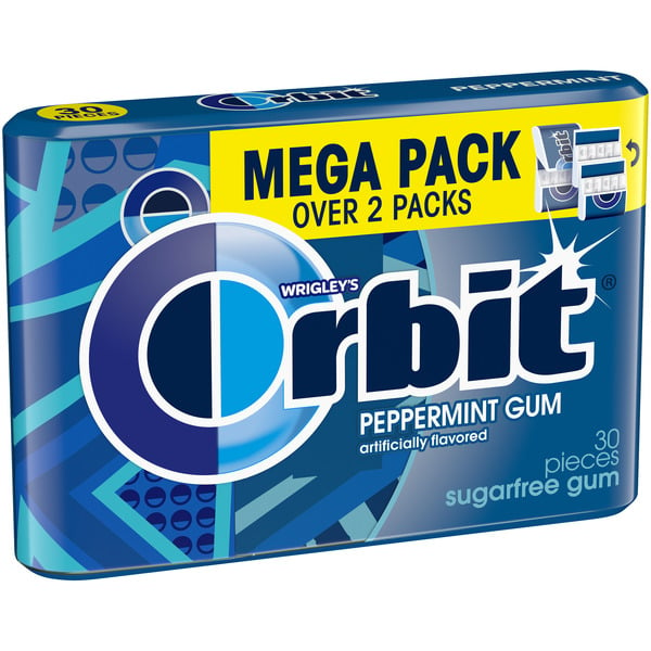 Mint & Gum Orbit Gum Peppermint Sugar Free Chewing Gum Mega Pack Piece hero