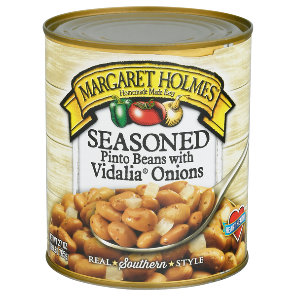 Canned Meals & Beans Margaret Holmes Pinto Beans, with Vidalia Onions, Seasoned hero