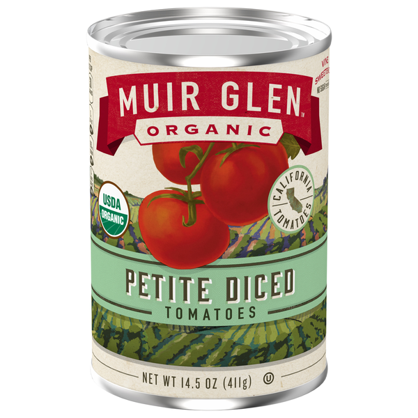 Canned & Jarred Vegetables Muir Glen Tomatoes, Petite Diced hero