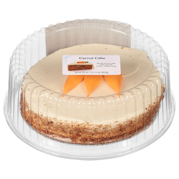 Bakery Desserts Carrot Cake, 8" Single Layer Carrot Cake Made With Cream Cheese Icing hero