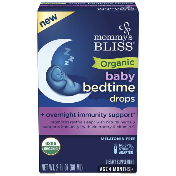 Mommy's Bliss Organic Baby Bedtime Drops + Overnight Immunity Support hero