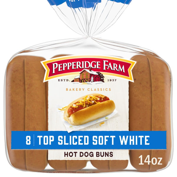 Buns & Rolls Pepperidge Farm Top Sliced White Hot Dog Buns hero