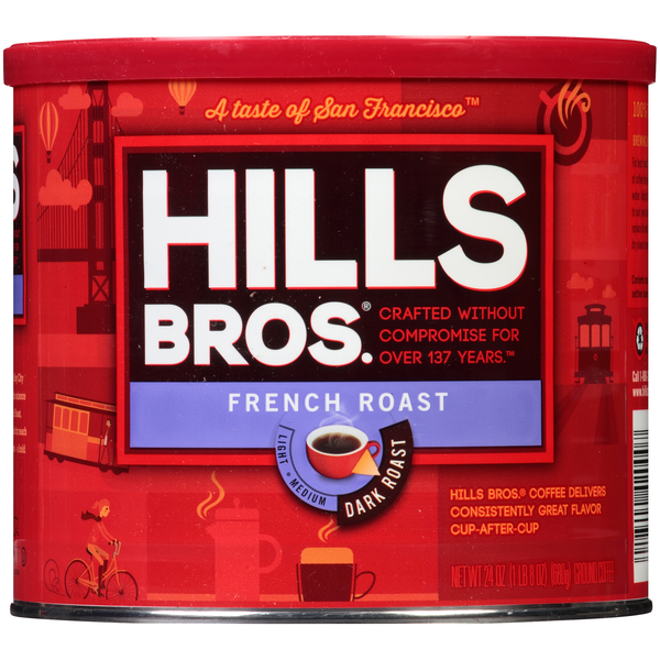 Coffee Hills Bros. French Roast Dark Roast Ground Coffee hero