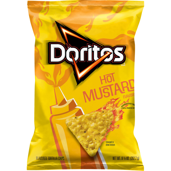 Doritos Tortilla Chips Hot Mustard Flavored hero