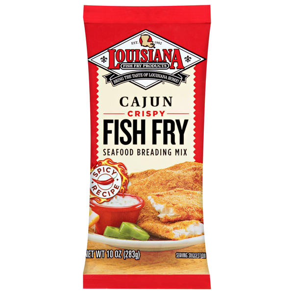 Spices & Seasonings Louisiana Hot Sauce Seafood Breading Mix, Fish Fry, Cajun, Crispy hero