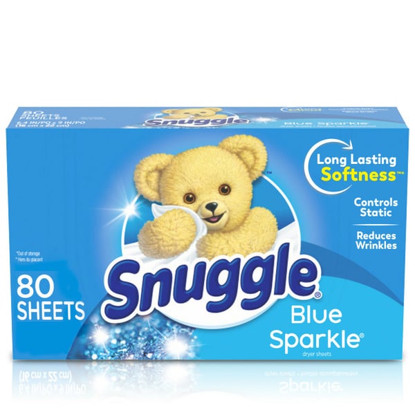 Laundry Snuggle Fabric Softener Dryer Sheets Blue Sparkle Scent hero