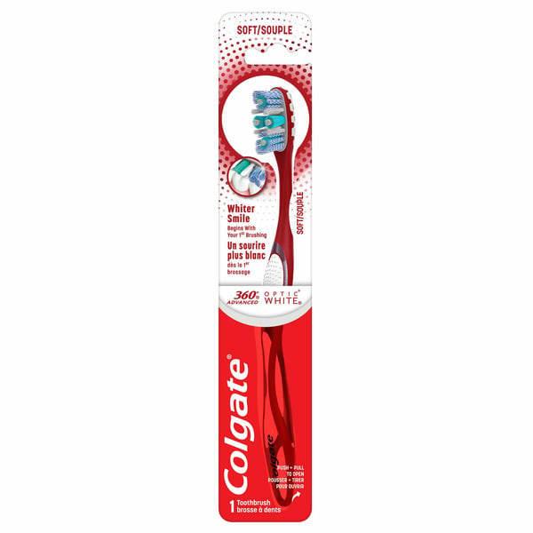 Oral Hygiene Colgate 360 Optic White Soft Toothbrush for Stain Removal hero