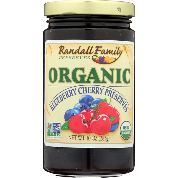 Preserved Dips & Spreads Randall Family Preserves Organic Preserves Blueberry Cherry hero