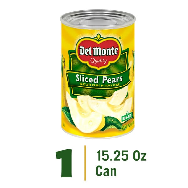 Canned Fruit & Applesauce Del Monte Sliced Bartlett Pears in Heavy Syrup hero