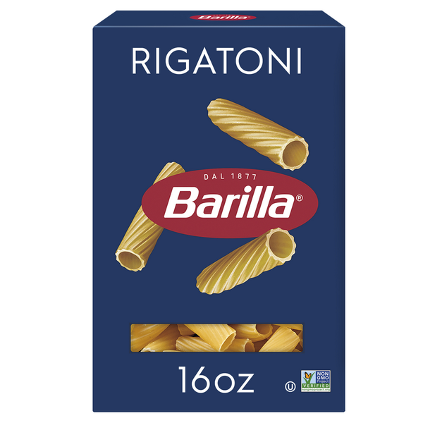 Dry Pasta Barilla Rigatoni - Non-GMO Pasta Made with Durum Wheat Semolina & Kosher Certified hero