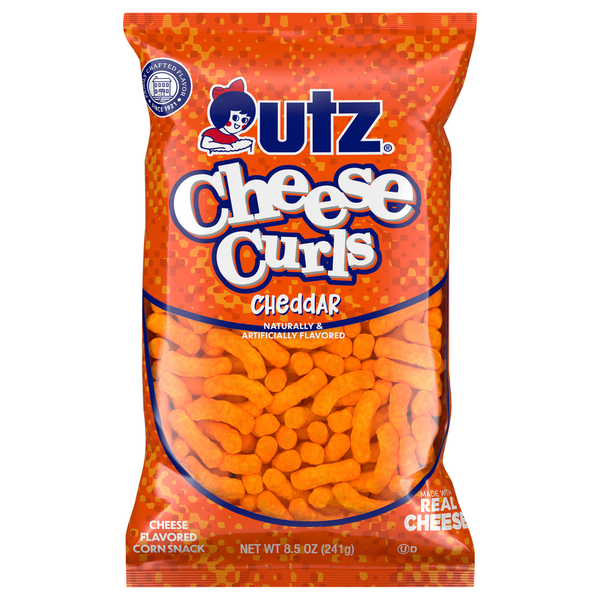 Chips & Pretzels Utz Baked Cheese Curls Cheddar hero